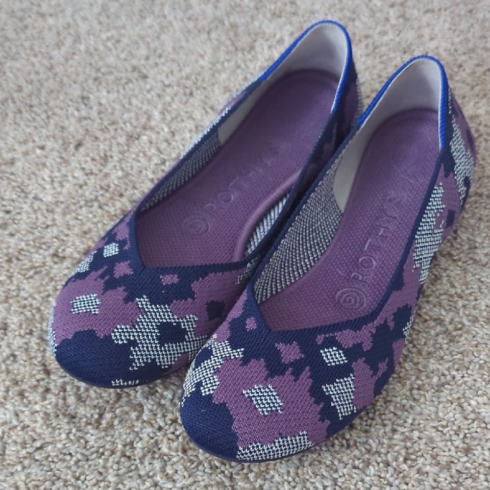 Rothy's Violet Botanicamo Flats, Sz 6.5